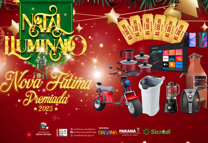Promoção “Nova Fátima Premiada 2025” é lançada com mais de R$ 20 mil em prêmios para incentivar o comércio local