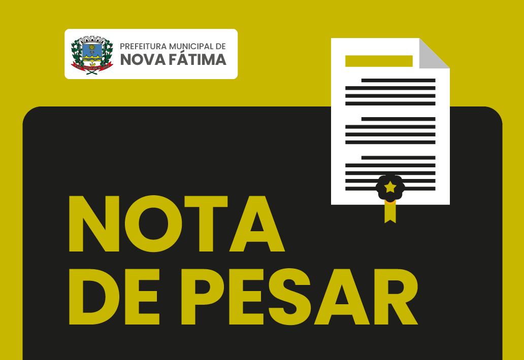 Nota de Pesar -  Acidente